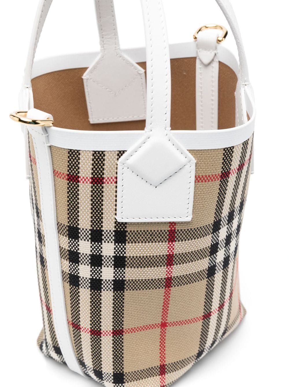 Burberry check motif mini bucket bag