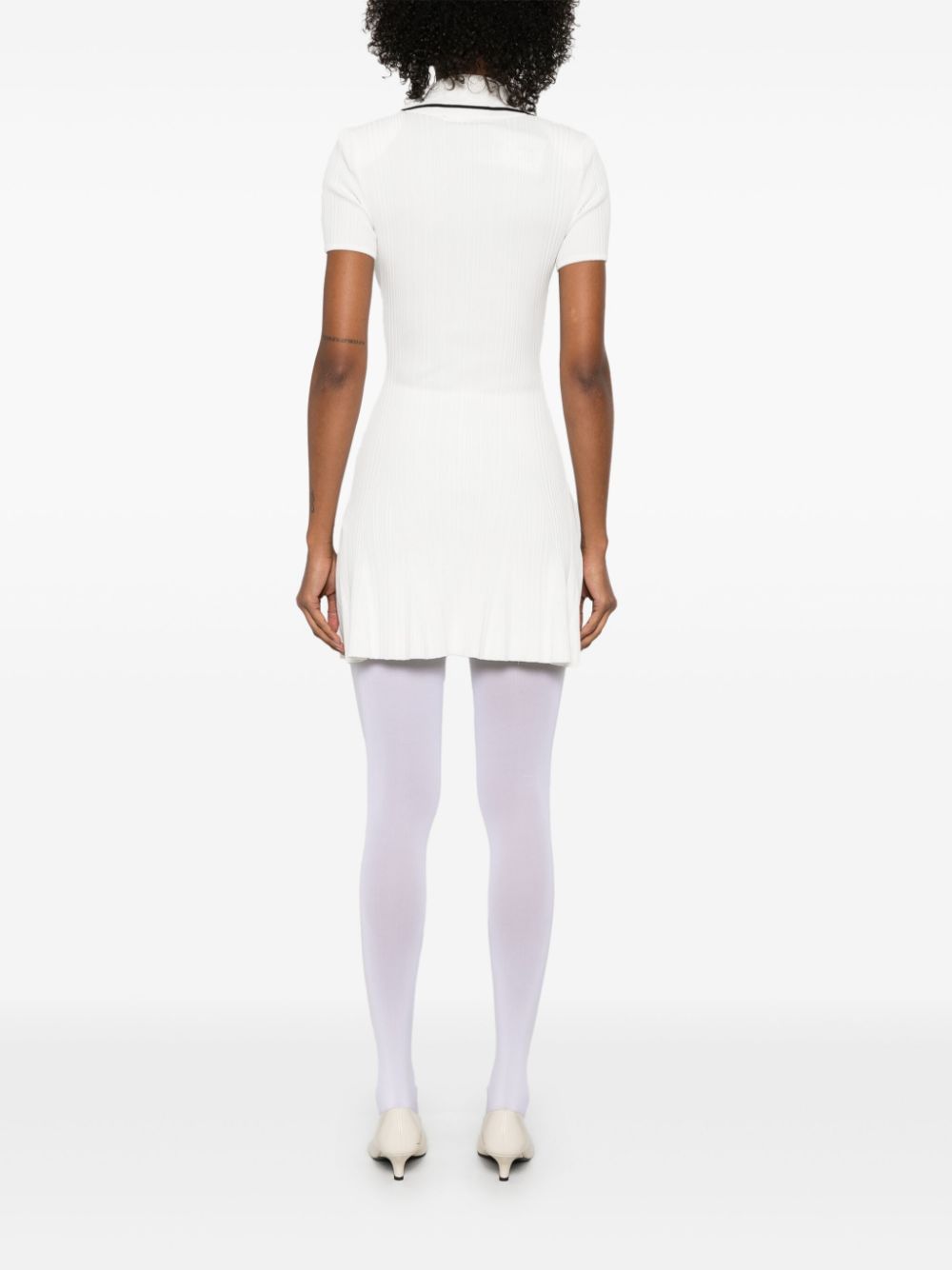Self-Portrait ribbed-knit mini dress