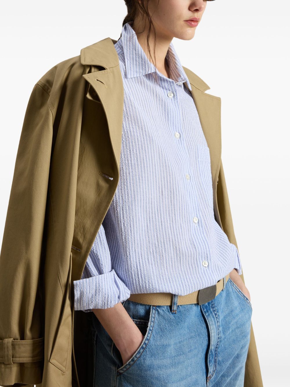 Woolrich Blue stripe cotton shirt