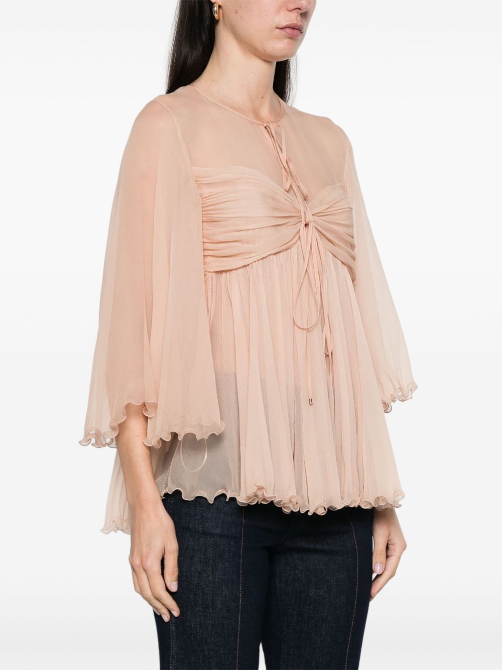Chloè Silk pleated tank top