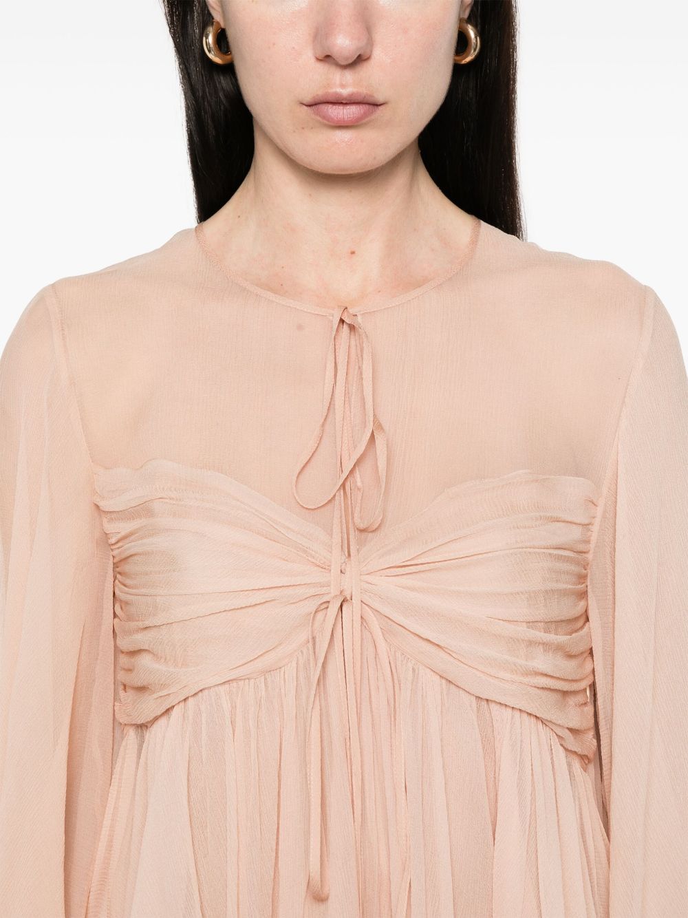 Chloè Silk pleated tank top