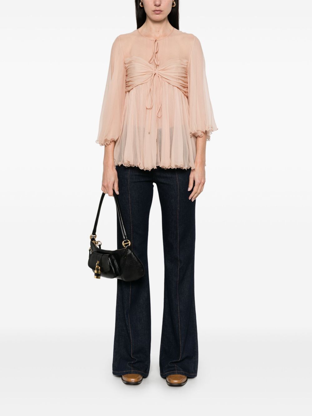 Chloè Silk pleated tank top