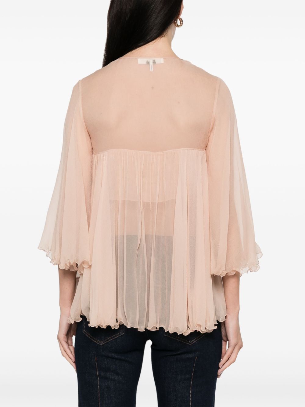 Chloè Silk pleated tank top