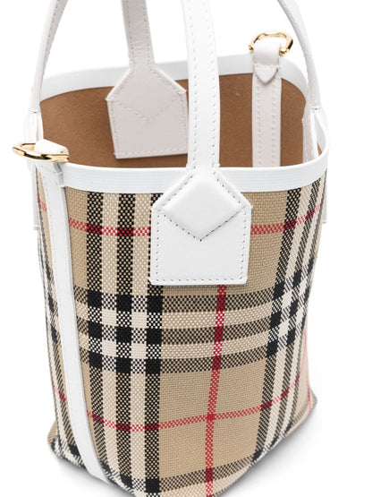 Burberry check motif mini bucket bag