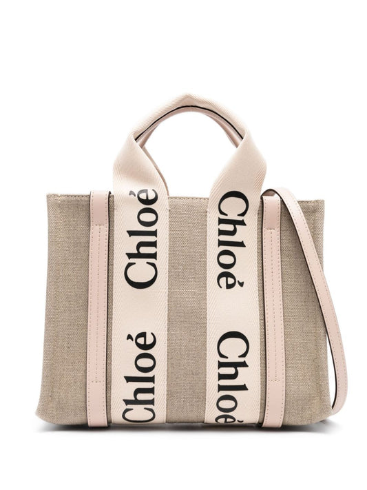 Chloè Chloé Woody logo-print tote bag