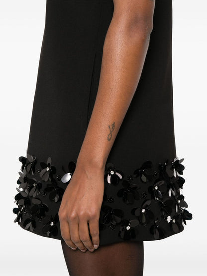 Self-Portrait crepe mini dress with 3D sequins