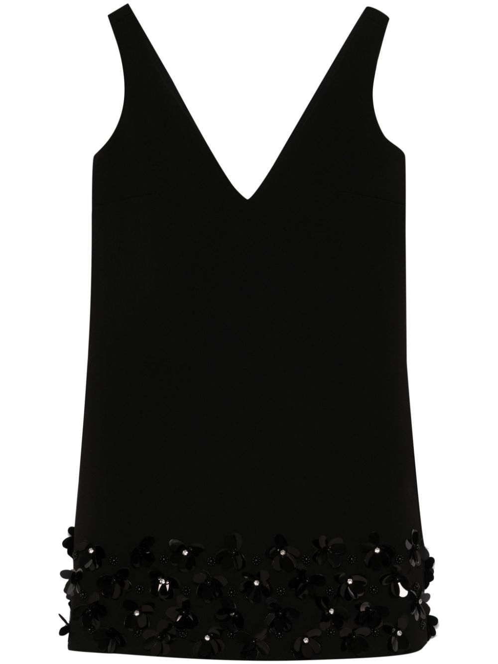 Self-Portrait crepe mini dress with 3D sequins