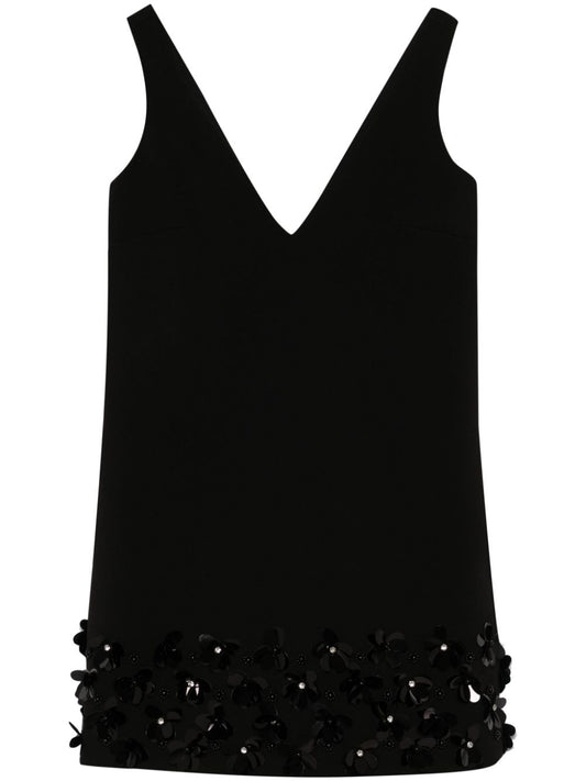 Self-Portrait crepe mini dress with 3D sequins