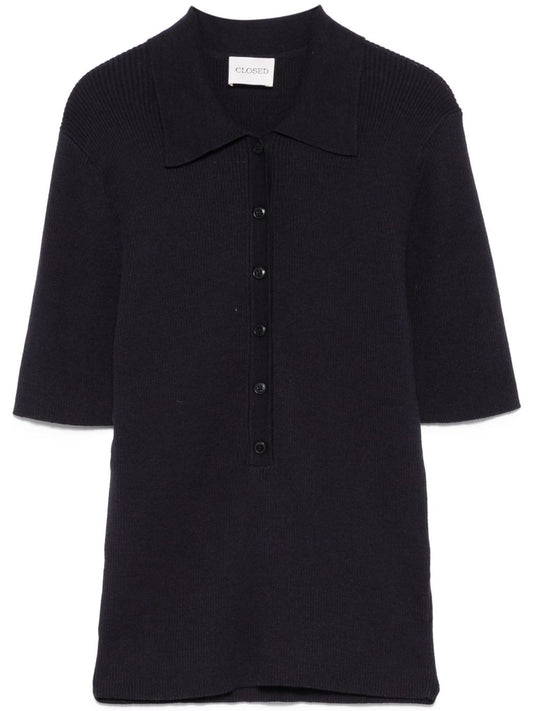 Closed knitted polo shirt