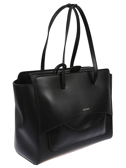 HIDESINS Large Flap leather tote bag