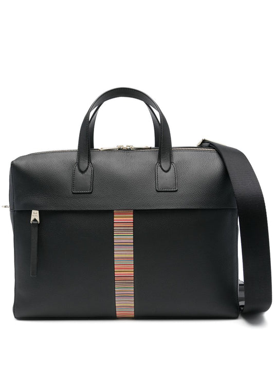 Paul Smith Signature stripe leather briefcase