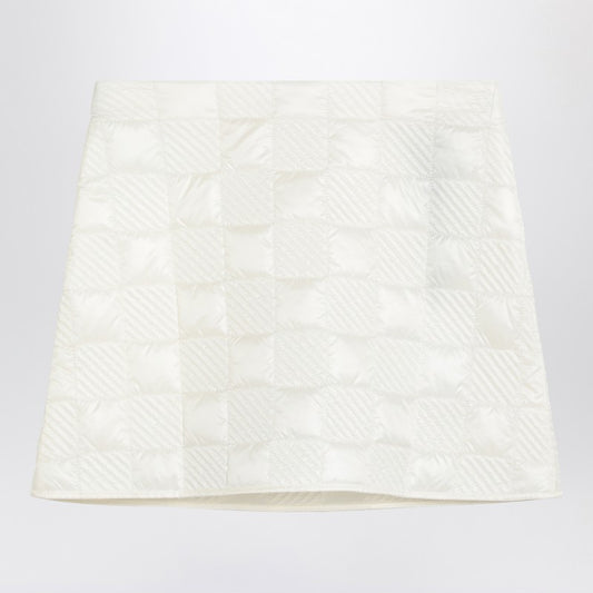 Moncler White padded mini skirt