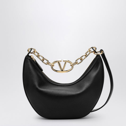 Valentino Garavani Vlogo Moon black small hobo bag