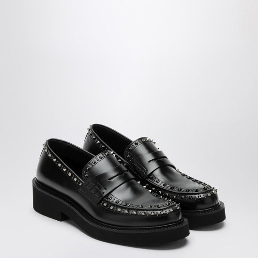 Valentino Garavani Black Gentleglam loafer with studs
