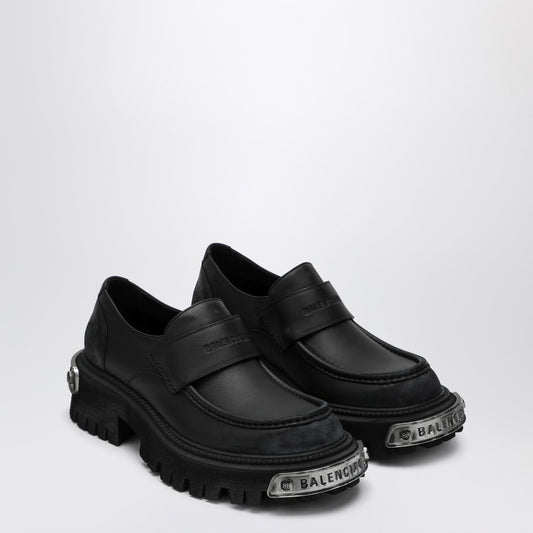 Balenciaga Black leather Tractor loafers