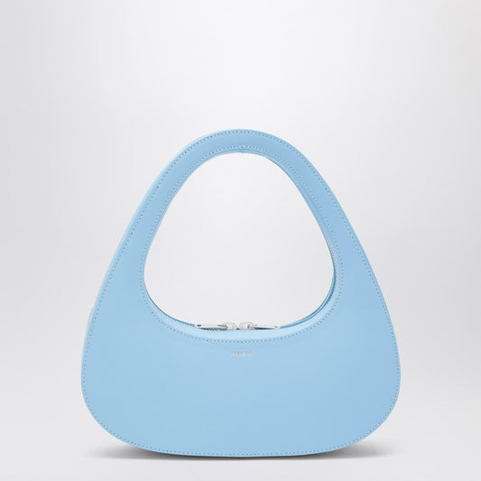 Coperni Micro Baguette Swipe Bag light blue leather