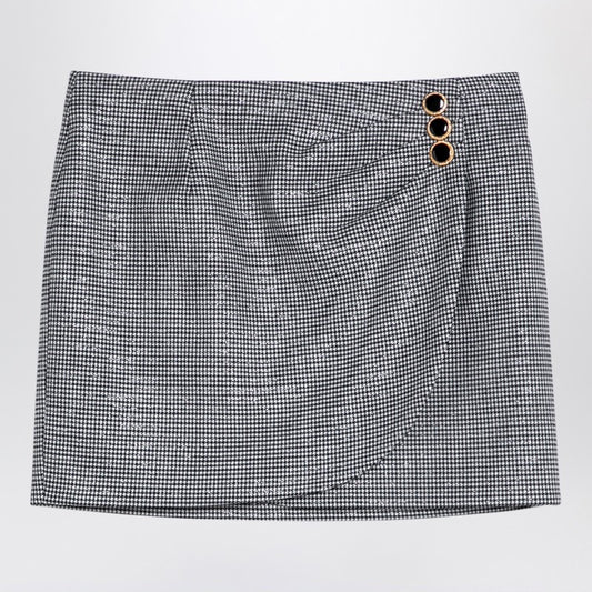 Alessandra Rich Black wool mini skirt with darts