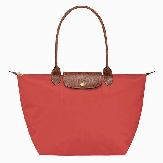 Longchamp Tomato coloured Le Pliage Original L bag