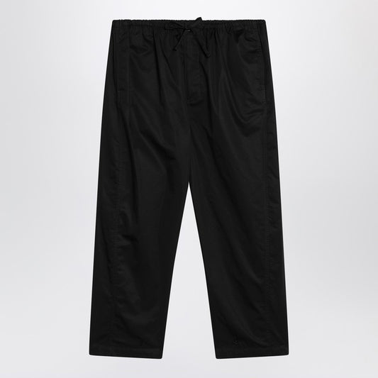 LEMAIRE Black drawstring pants in cotton