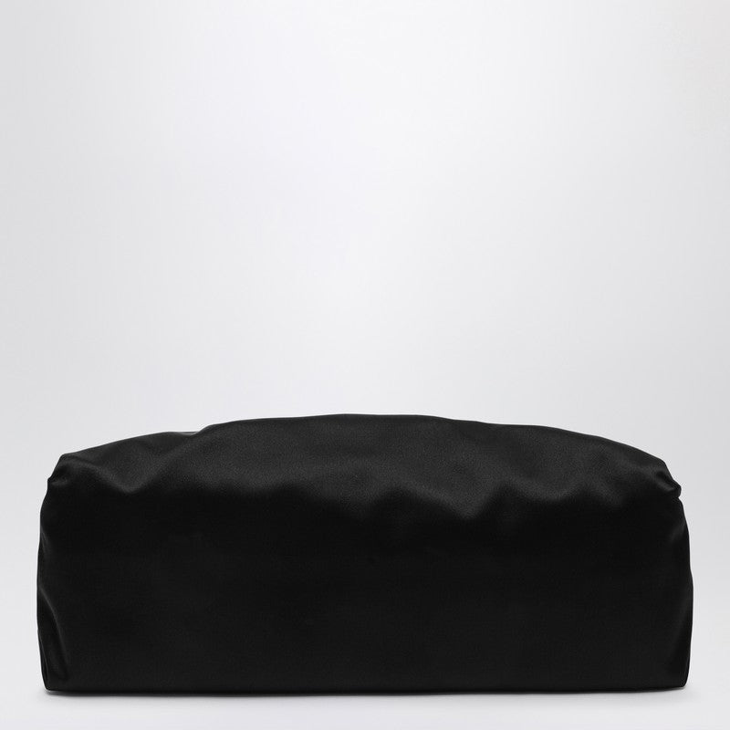 ROGER VIVIER Black satin Efflorescence clutch bag with buckle