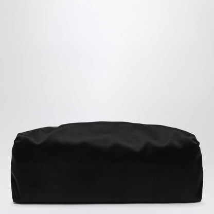 ROGER VIVIER Black satin Efflorescence clutch bag with buckle