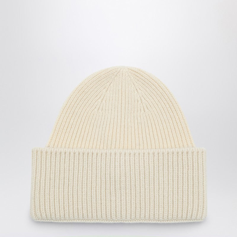 Destin White wool and cashmere beanie