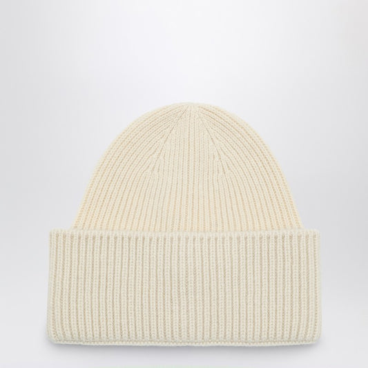 Destin White wool and cashmere beanie