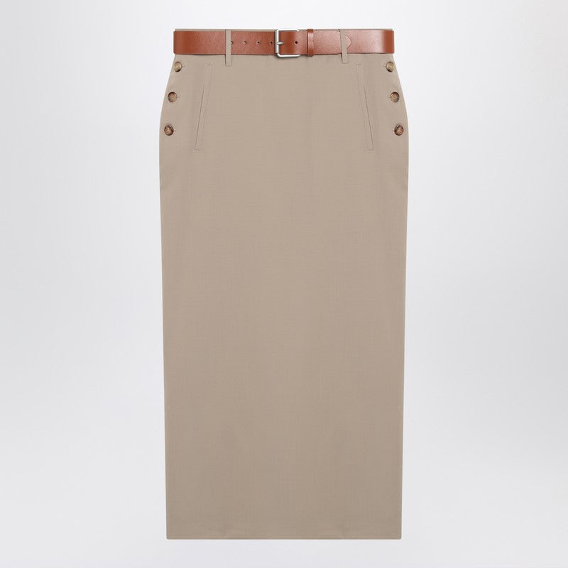 Moschino Jupe with beige wool skirt