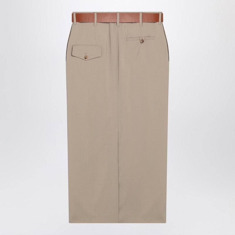 Moschino Jupe with beige wool skirt