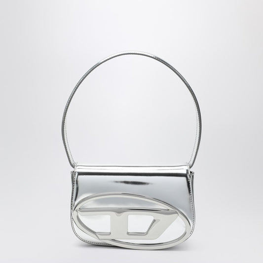 Diesel 1DR Iconic bag in mirrored silver leather