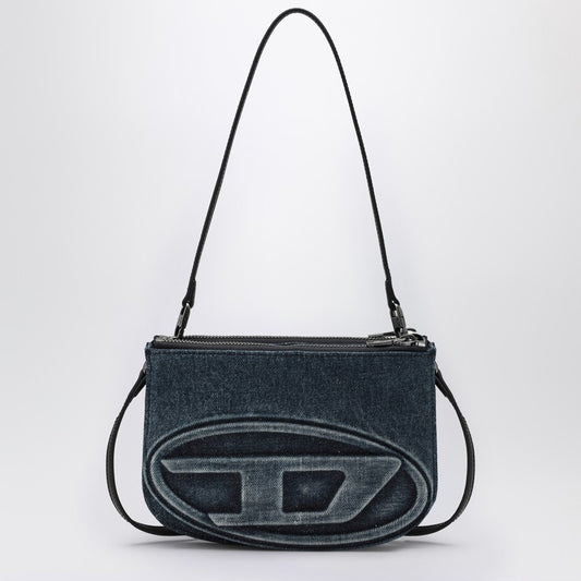 Diesel 1DR Twin shoulder bag in blue denim
